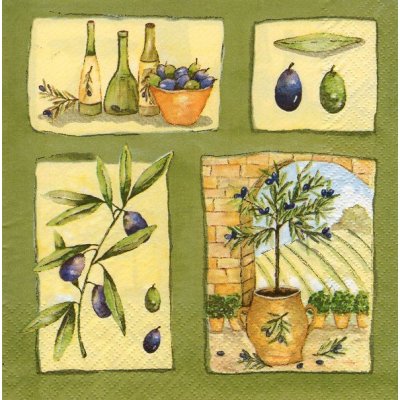 Ubrousky 33x33 cm OLIVY – Zboží Mobilmania