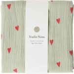STUDIO NOOS SWADDLE ZAVINOVAČKA Print Large Green Hearts – Hledejceny.cz