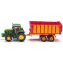 Model Siku John Deere 7530 s přívěsem na siláž 1:87