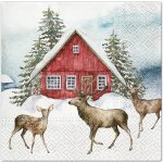 PAW Ubrousky TaT Red house in the snow 33x33cm – Hledejceny.cz