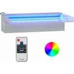 vidaXL Přelivový vodopád RGB LED nerez 30 cm – Zboží Dáma