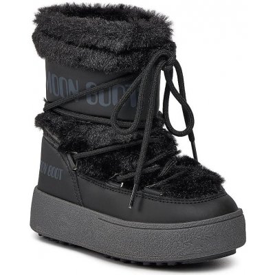 Moon Boot LTRACK FAUX FUR dámské sněhule černá – Zboží Dáma