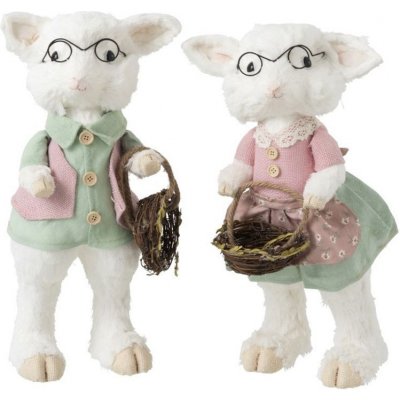 Dekorace ovčí chlapec a dívka Sheep 25*22*46cm J Line by Jolipa – Hledejceny.cz
