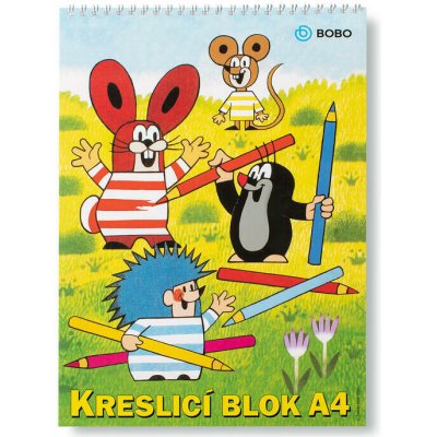 Bobo Kreslící blok KRTEK spirála A4 čistý – Zboží Dáma