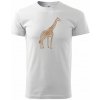 Pánské Tričko Žirafa stojící klasické pánské triko bílá