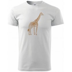 Žirafa stojící klasické pánské triko bílá