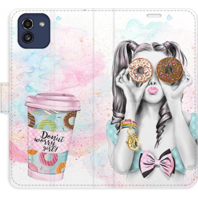 Pouzdro iSaprio - Donut Worry Girl - Samsung Galaxy A03 – Zboží Mobilmania
