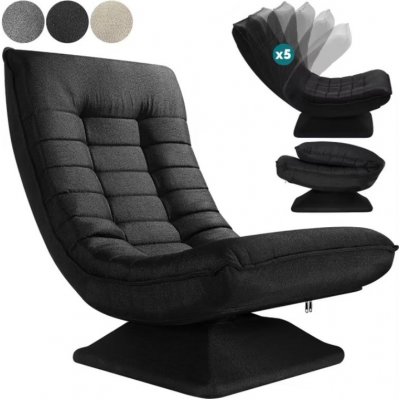 Casaria 109636 Relaxační křeslo Aberdeen černé – Zboží Dáma