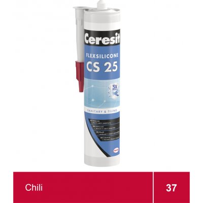 CERESIT CS 25 sanitární silikon 280g chili – HobbyKompas.cz CERESIT CS 25 sanitární silikon 280g chili – HobbyKompas.cz