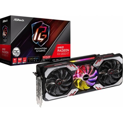 ASRock Radeon RX 6800 XT Phantom Gaming D OC 16GB GDDR6 90-GA48ZZ-00UANF – Zboží Živě