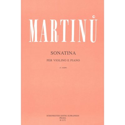 Martinů Sonatina pro housle a klavír – Zbozi.Blesk.cz