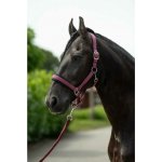 HKM Ohlávka polstrovaná Samantha bordeaux – Zboží Dáma