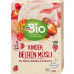dmBio dětské müsli s malinovými vločkami a kousky jahod 250 g – Sleviste.cz