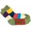 Ponožky od Magdy Ručně pletené veselé ponožky zelená hnědá