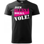 Sablio Tričko s potiskem Jsem slušná holka, vole černé – Zboží Dáma