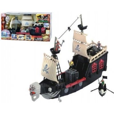 Teddies Pirátská loď plast na baterie se zvukem v krabici – Zboží Dáma