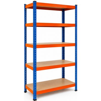 Bazarovéregály.cz Regál 180 x 90 x 40 cm 5 polic modrooranžová – Hledejceny.cz
