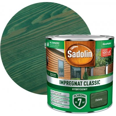 Sadolin Klasický hybridní impregnační nátěr na dřevo 2,5L zelený – Sleviste.cz