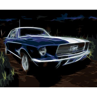 ZUTY Malování podle čísel MODRÉ AUTO FORD MUSTANG 40 x 50 cm – Sleviste.cz