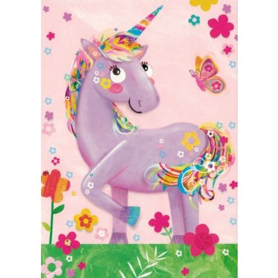 Pohlednice Jednorožec s motýlkem – Zboží Dáma