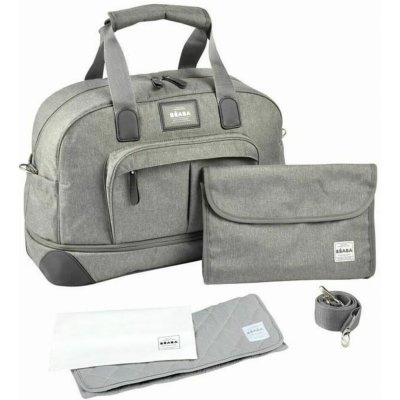 Beaba taška Amsterdam II Expandable Travel Changing Bag Heather Grey šedá – Zboží Mobilmania