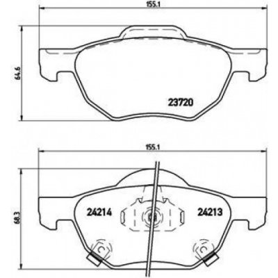 BREMBO Sada brzdových doštiček P28 036