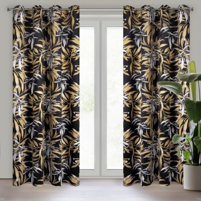 Pierre Cardin ZATEMŇOVACÍ ZÁVĚS NA KROUŽCÍCH PIERRE CARDIN ZOJA 140X250 CM VZOROVANÁ – Sleviste.cz