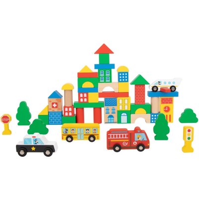 Tooky Toy Wooden Blocks City Building 50 ks – Hledejceny.cz