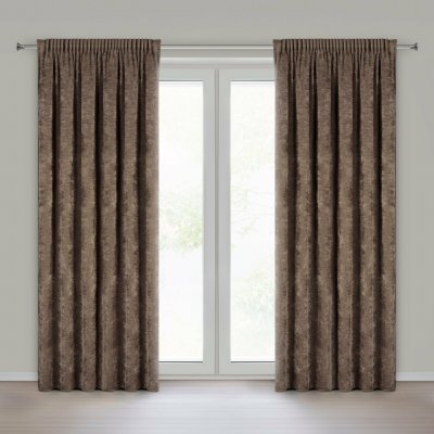 EUROFIRANY ZATEMŇOVACÍ ZÁVĚS NA PÁSCE NESKA 140X270 CM SVĚTLE HNĚDÝ – Hledejceny.cz