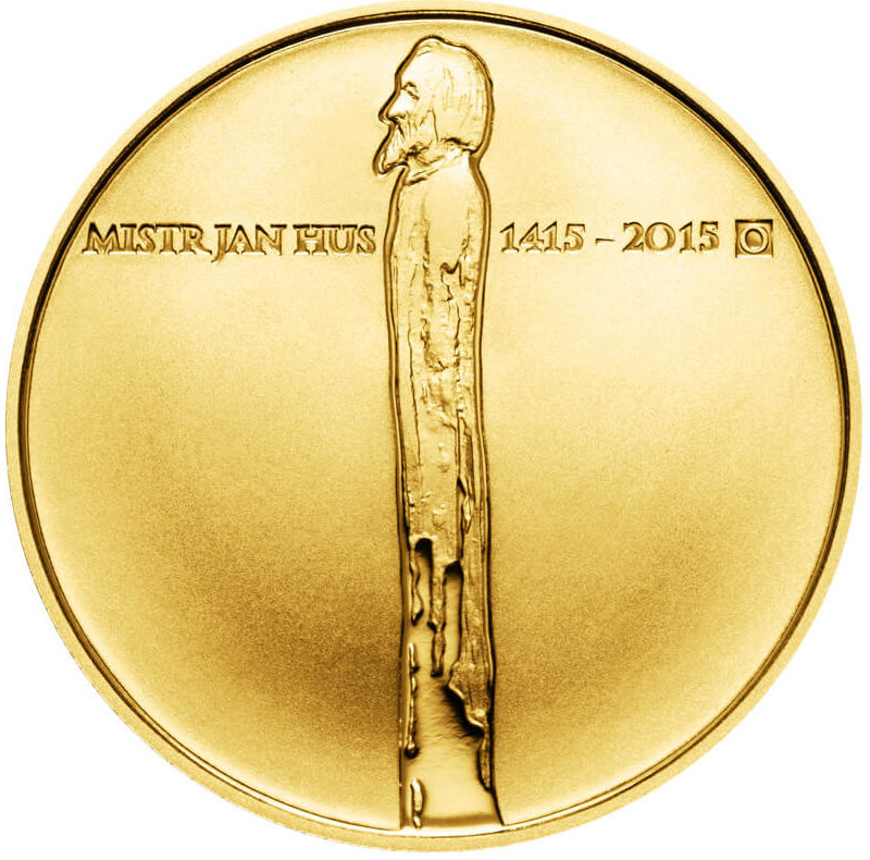 Česká mincovna Zlatá mince 10000 Kč Jan Hus Proof 31,107 g