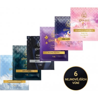 Giovani Koncentrovaný parfém na praní 6 x 7 ml nejnovějších vůní – Zboží Mobilmania