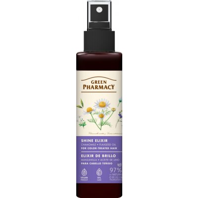 Green Pharmacy Chamomile & Flaxseed oil Elixir bezoplachový elixír pro barvené vlasy 150 ml – Hledejceny.cz