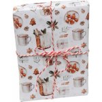 Bílý vánoční balící papír 4 x A2 – Zboží Živě