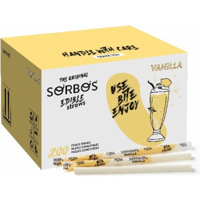 Sorbos Jedlá ovocná brčka Vanilka 200 ks – Zboží Dáma