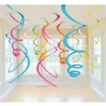 Amscan Závěsné spirály barevné – Zboží Dáma