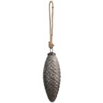 Clayre & Eef Tmavě stříbrná vánoční ozdoba šiška - 6*16 cm – Hledejceny.cz