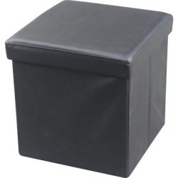 Westside Sedací box s úložným prostorem 38 x 38 cm černá tabureta -  Nejlepší Ceny.cz