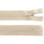 Spirálový zip skrytý šíře 3 mm délka 40 cm dederon 307 krémová – Zboží Dáma