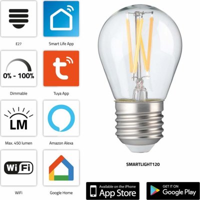 Alecto SMARTLIGHT120 Inteligentní žárovka LED s Wi-Fi – Hledejceny.cz