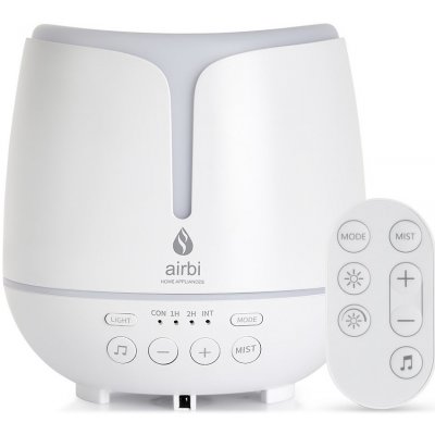 Airbi SONIC Aroma difuzér s bluetooth reproduktorem a osvětlením bílý 300 ml – Zbozi.Blesk.cz