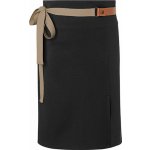Karlowsky Barmanská zástěra s koženým vázáním a kontrastním páskem Black Pantone 419C 110x65cm KY055 – Hledejceny.cz