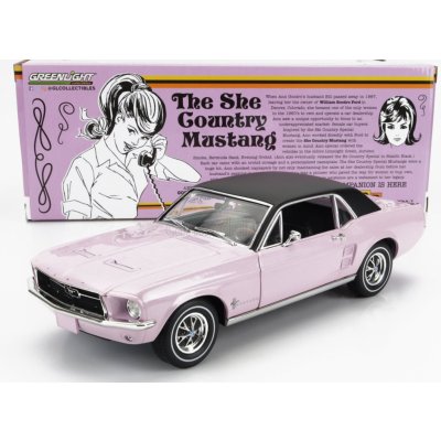 Greenlight Ford usa Mustang Coupe 1968 The She Country Mustang Pink Black 1:18 – Zbozi.Blesk.cz