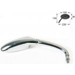 ALU chromové zrcátko Bologna, závit M10 pravý levá strana | Zboží Auto