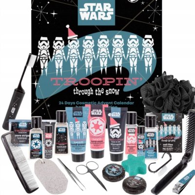 DISNEY STAR WARS KALENDARZ ADWENTOWY 2025 24 KOSMETICKÝCH PRODUKTŮ GALAKTICKÉ VÁNOCE – Zboží Dáma