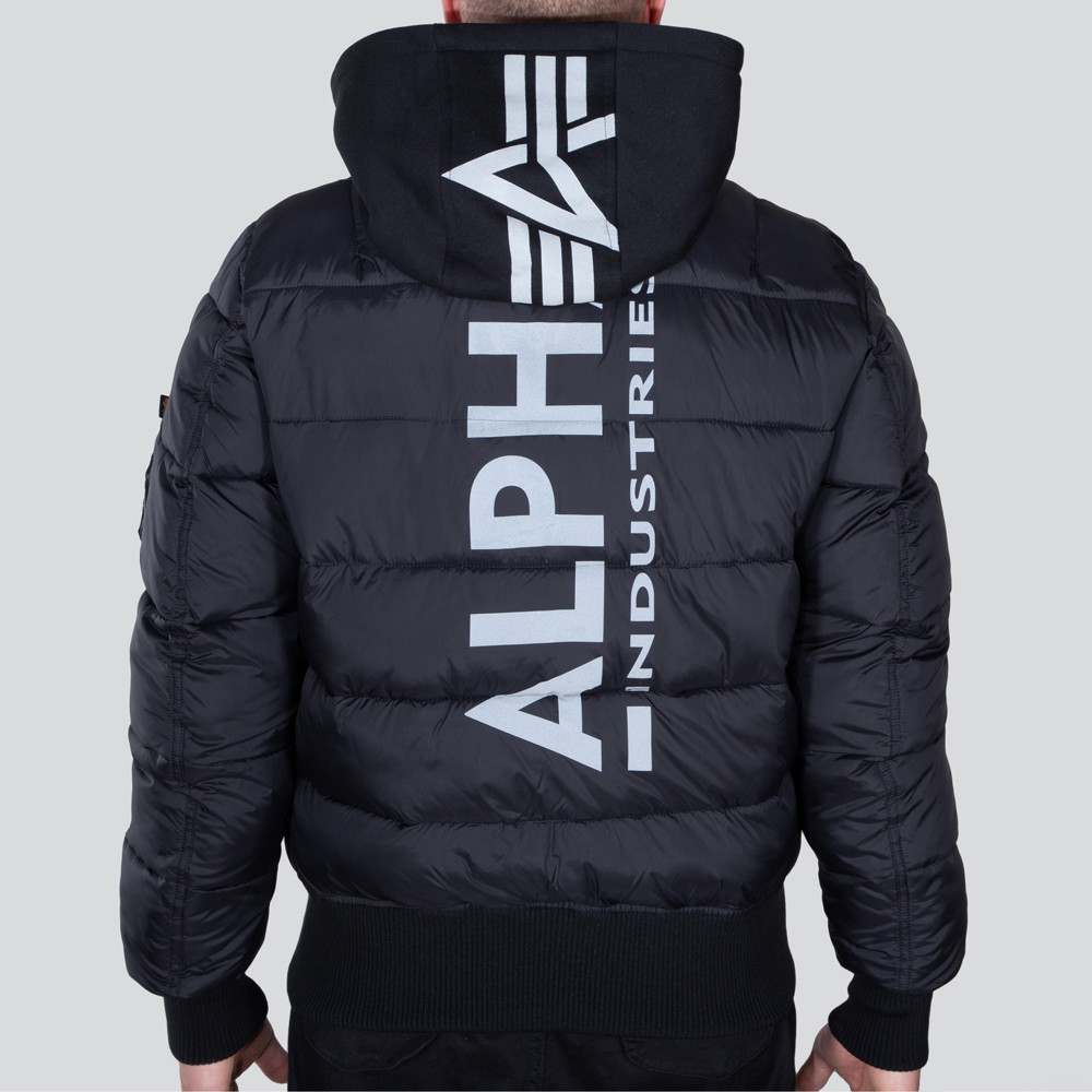 Alpha Industries MA-1 ZH Back Print Puffer FD black/reflective