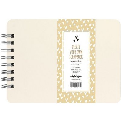 Drasca Album kroužkové Scrapbook Inspiration A5 (250 g/m2, 24 listů) - krémové – Zboží Živě