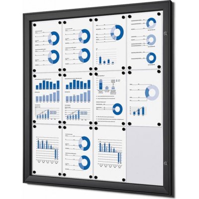 A-Z Reklama CZ Vitrína interier-exterier SCS12xA4C9005 pro prospekty 12xA4 - Černá