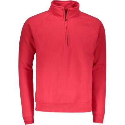 Fruit of the Loom mikina Premium ZIP NECK SWEAT RED