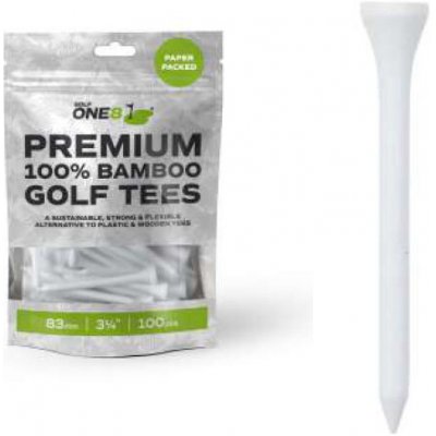 GOLF ONE8 Premium 100% Bamboo Golf Tees 83mm (3a1/4") - bílá 100ks – Zboží Dáma