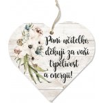 Maják Závěs 120mm srdce paní učitelko, děkuji ... – Hledejceny.cz